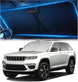 Jeep Grand Cherokee windshield sunshade providing complete sun and heat protection
