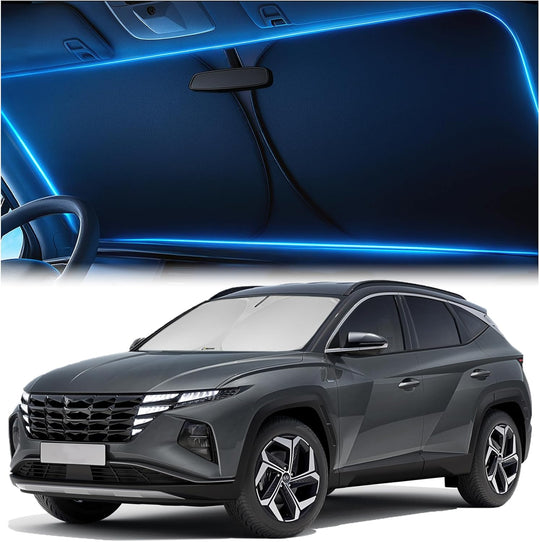 Hyundai Tucson custom windshield sunshade for UV protection and interior cooling