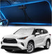 Toyota Highlander windshield sunshade providing full coverage and interior heat protection