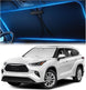Toyota Highlander windshield sunshade providing full coverage and interior heat protection