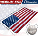 Magnelex medium size windshield sunshade with dimensions and storage bag.