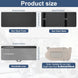 Product size infographic showing dimensions of a car sun visor and sunshade lens, including front and back views, with measurements in centimeters and inches.