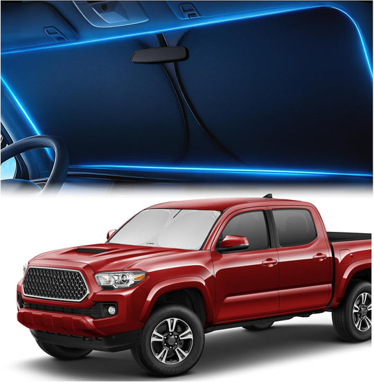 Toyota Tacoma custom windshield sunshade for truck heat and sun blocking