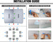 Installation guide for buckles of tesla roof shade with labeled parts and step-by-step instructions.