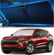 Chevrolet Blazer windshield sunshade installed, custom fit heat and UV protection for SUV