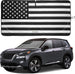 Black & white American flag windshield sunshade shown on a Nissan Rogue (SUV).