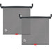 Pair of roller car side window sunshades with retractable mesh screens.