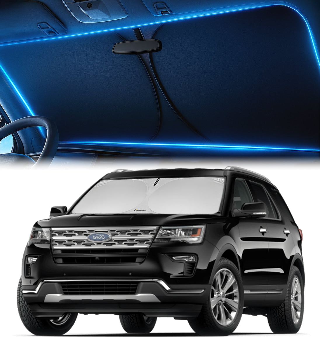 Custom-Fit Windshield Sunshade for Ford Explorer 2011-2019