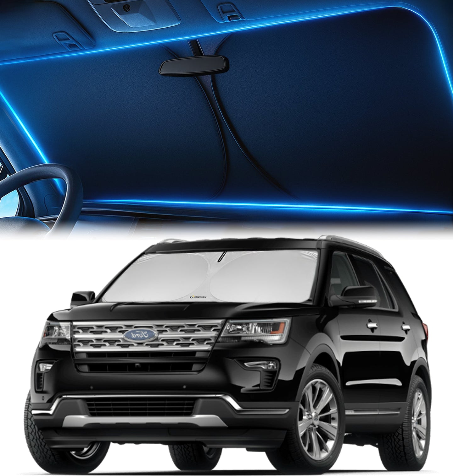 Custom-Fit Windshield Sunshade for Ford Explorer 2011-2019