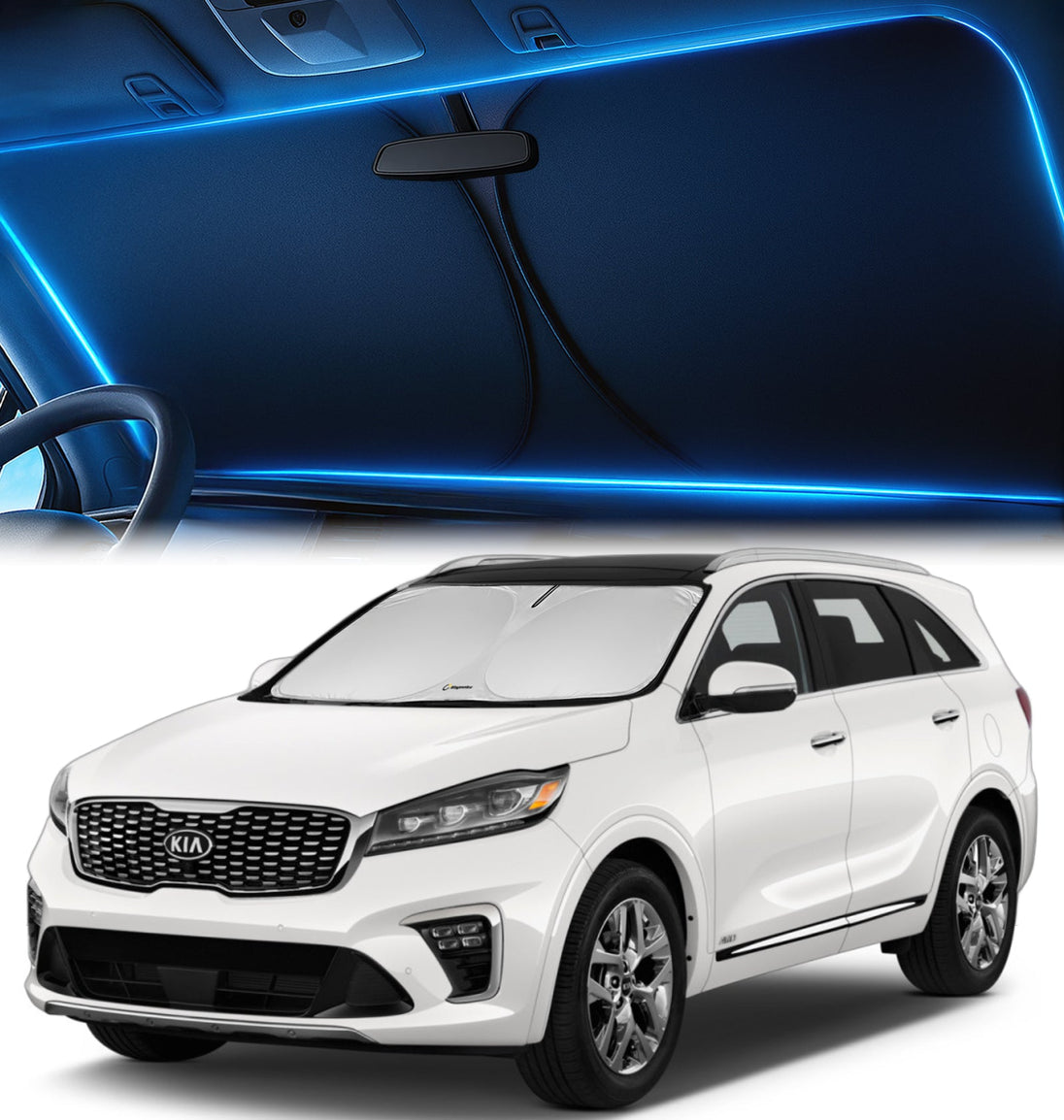 Custom-Fit Windshield Sunshade for Kia Sorento 2016-2020