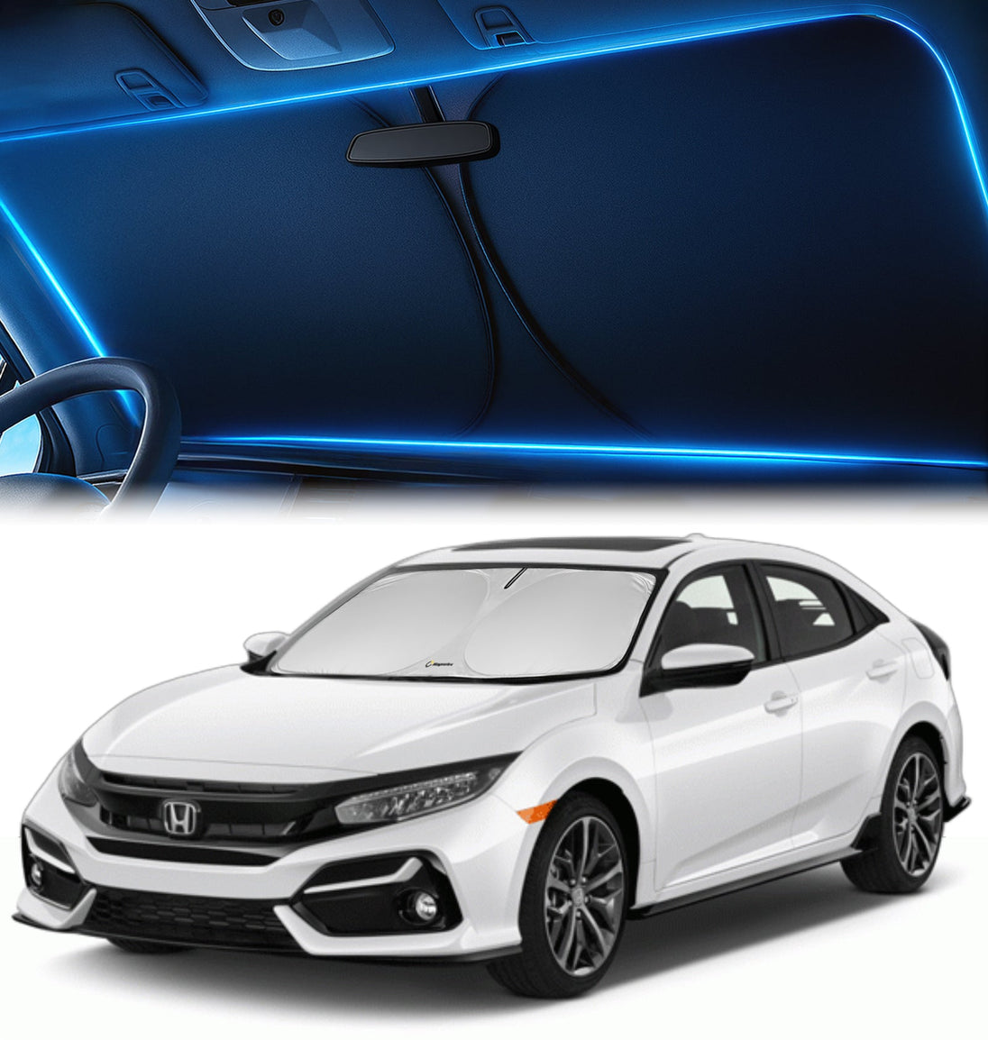 Custom-Fit Windshield Sunshade for Honda Civic 2016-2021