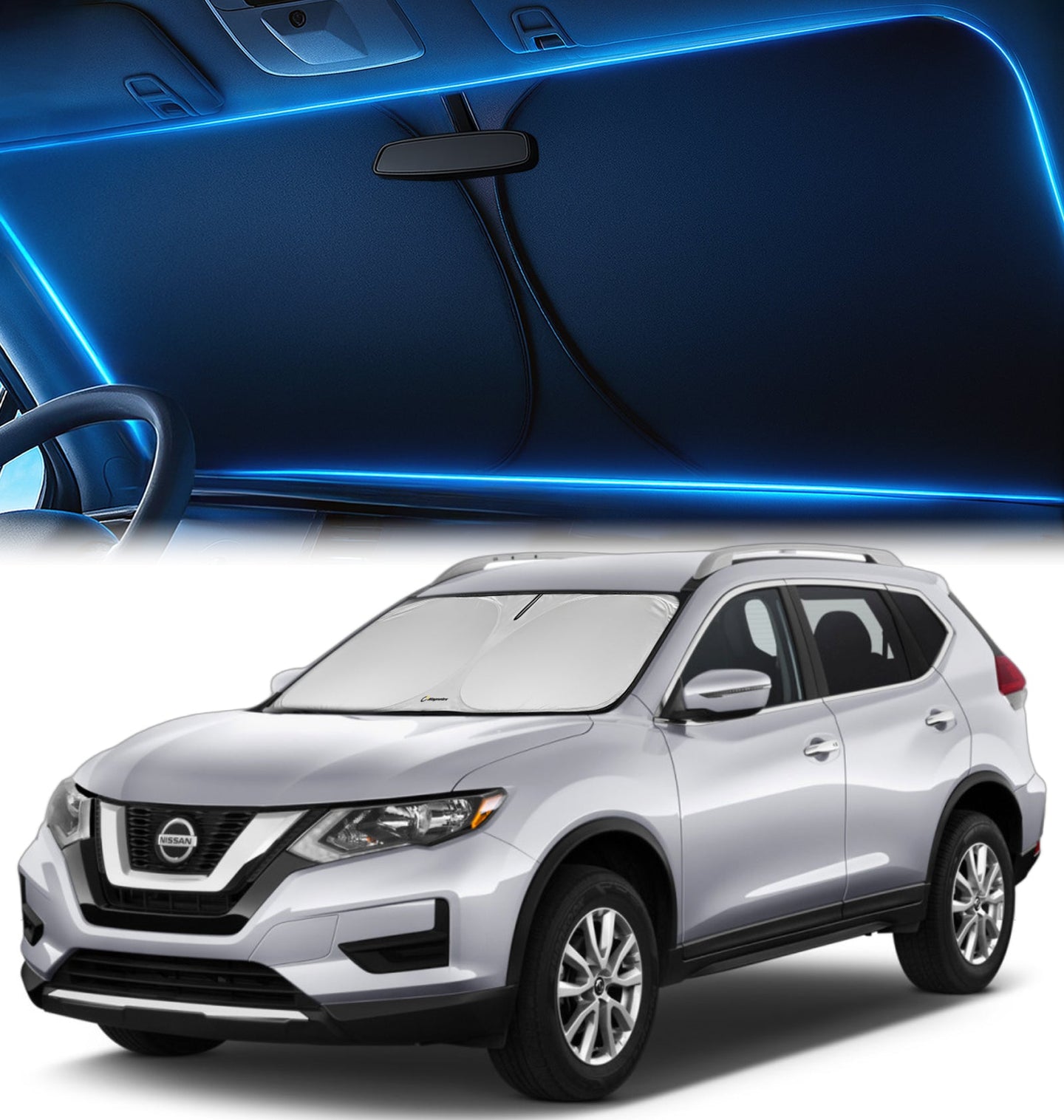 Custom-Fit Windshield Sunshade for Nissan Rogue 2014-2020