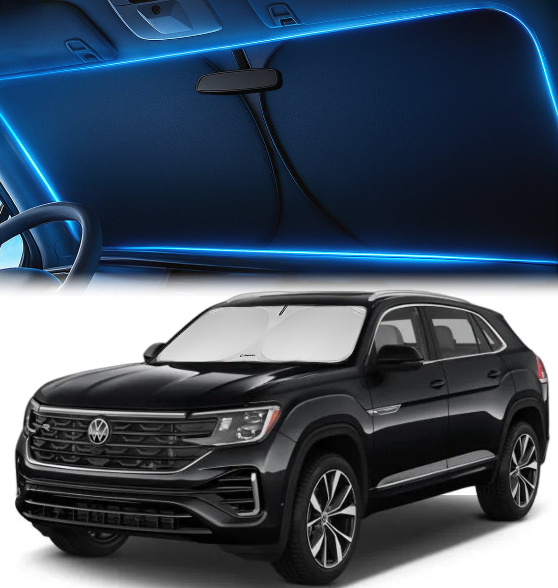 Custom-Fit Windshield Sunshade for Volkswagen Atlas 2018-2026