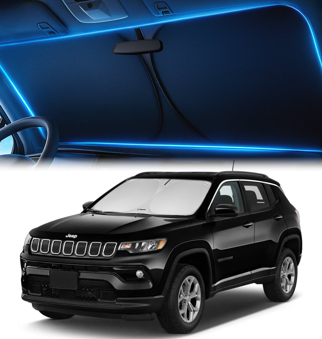 Custom-Fit Windshield Sunshade for Jeep Compass 2017-2025