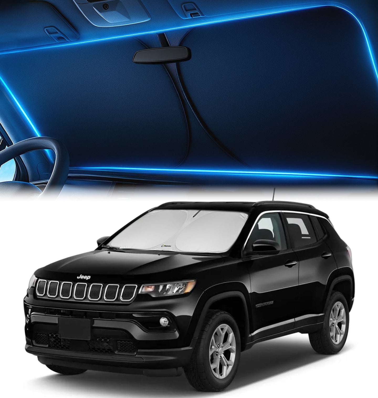 Custom-Fit Windshield Sunshade for Jeep Compass 2017-2025