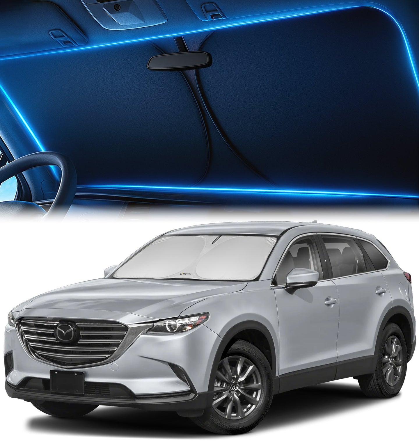 Custom-Fit Windshield Sunshade for Mazda CX-9 2016-2023