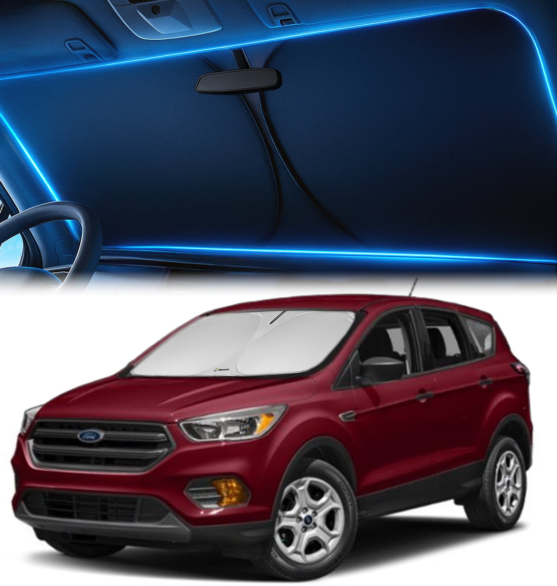 Custom-Fit Windshield Sunshade for Ford Escape 2013-2019