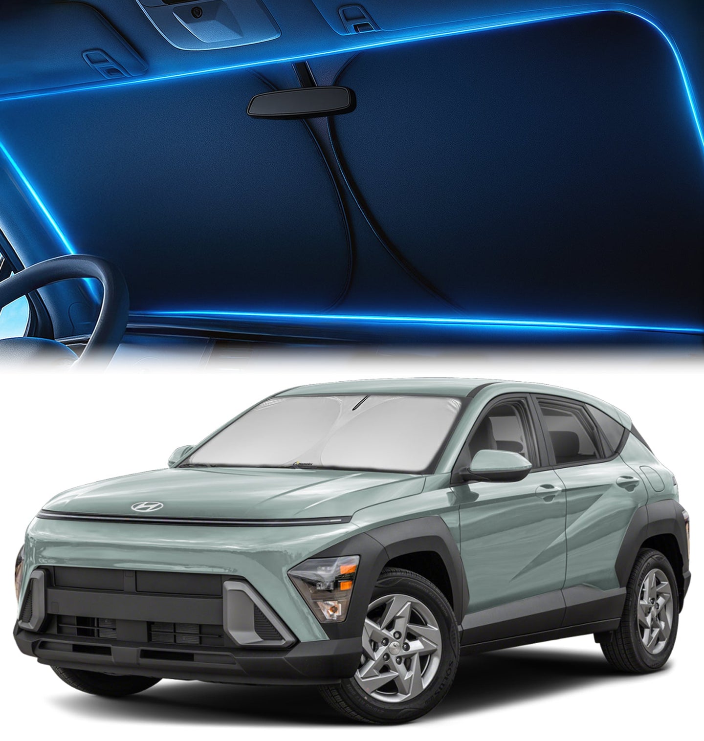 Custom-Fit Windshield Sunshade for Hyundai Kona 2018-2023