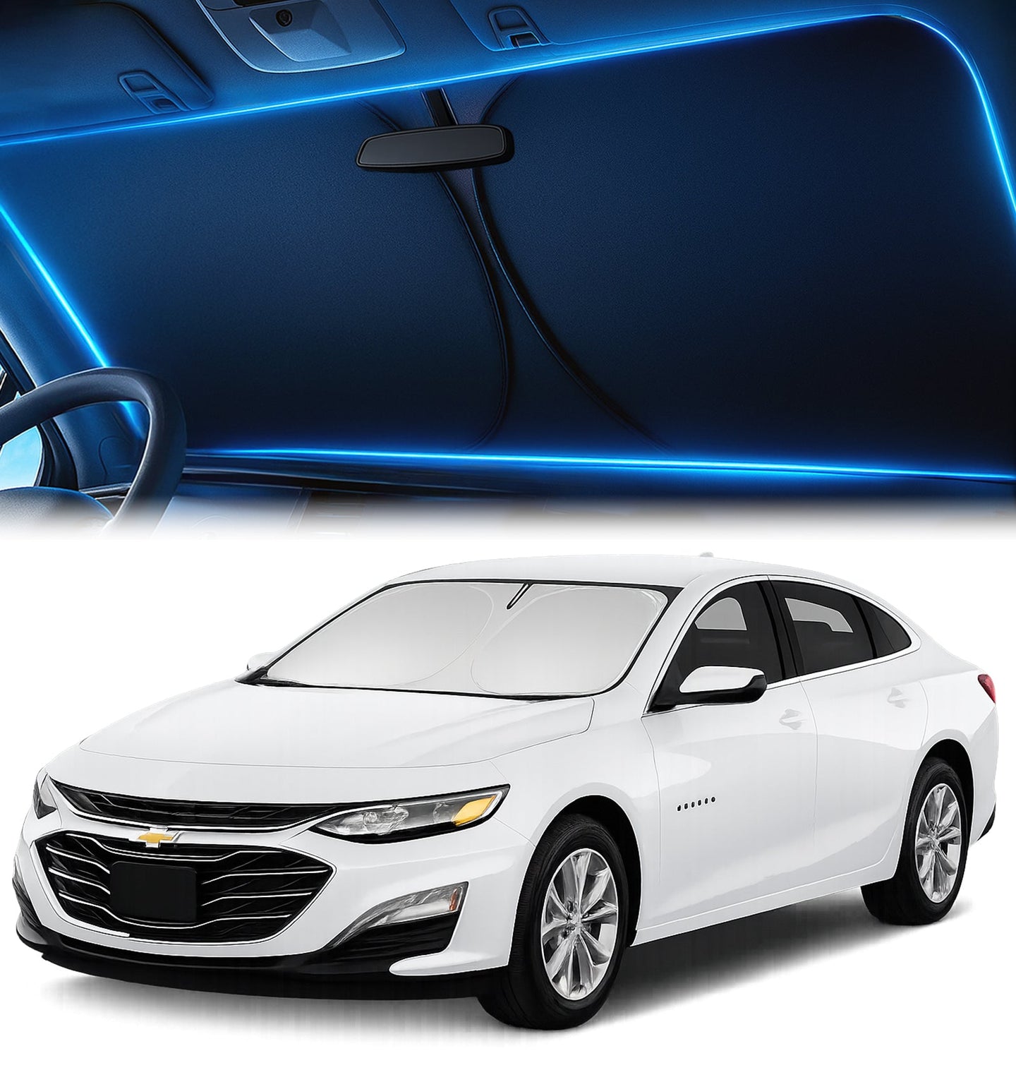 Custom-Fit Windshield Sunshade for Chevrolet Malibu 2016-2025