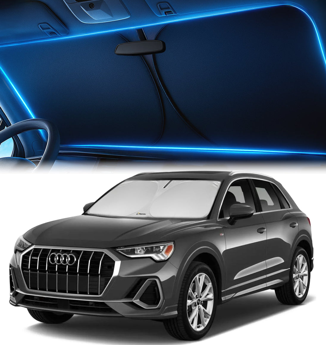 Custom-Fit Windshield Sunshade for Audi Q3 2019-2026