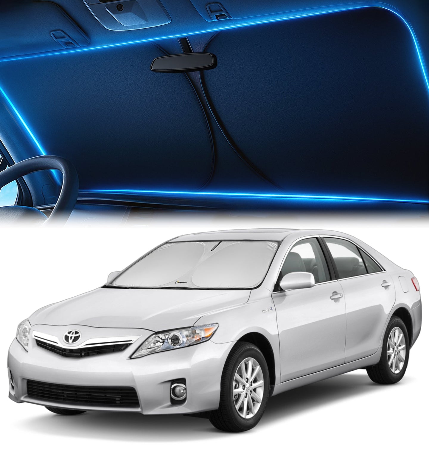 Custom-Fit Windshield Sunshade for Toyota Camry 2007-2011