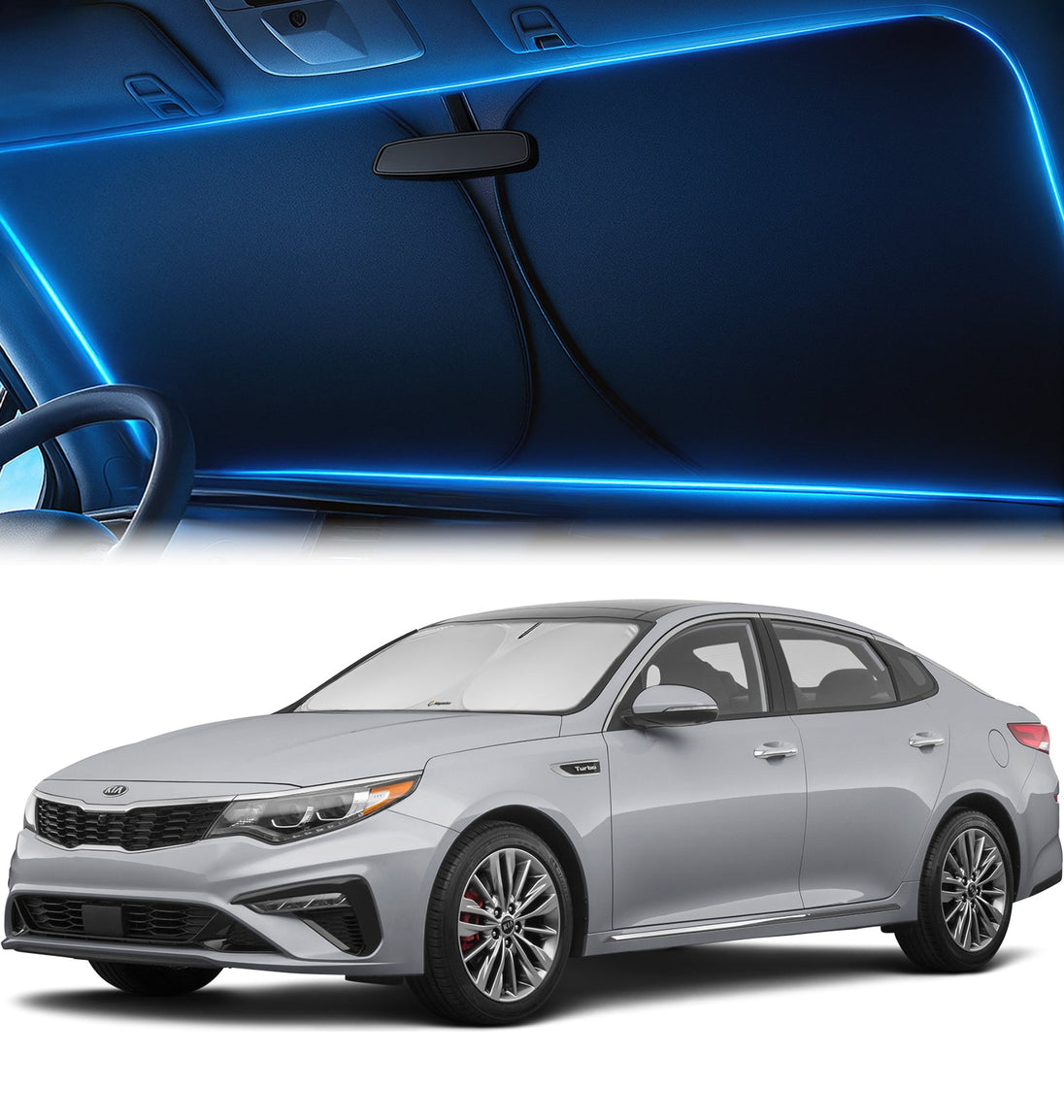 Custom-Fit Windshield Sunshade for Kia Optima 2016-2020