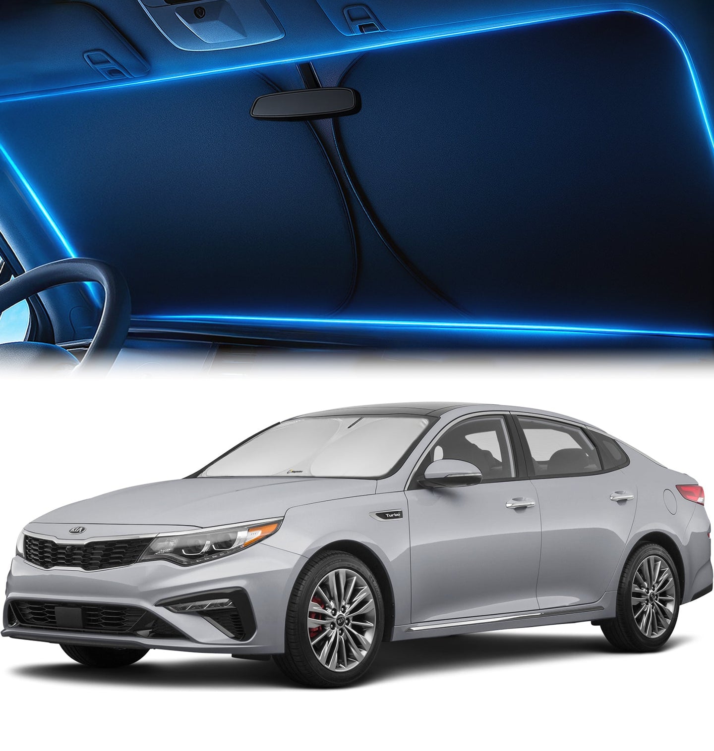 Custom-Fit Windshield Sunshade for Kia Optima 2016-2020