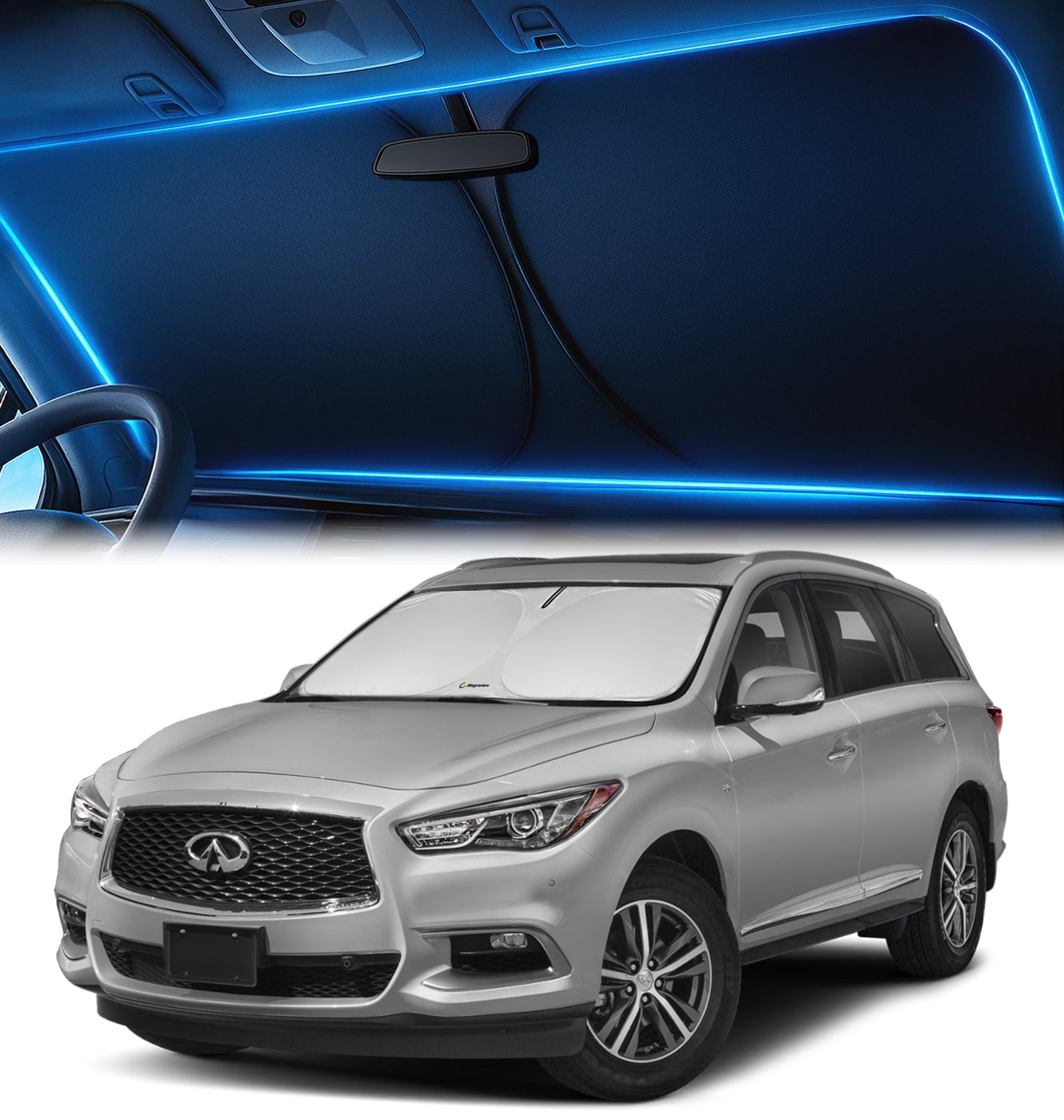 Custom-Fit Windshield Sunshade for Infiniti QX60 2014-2021
