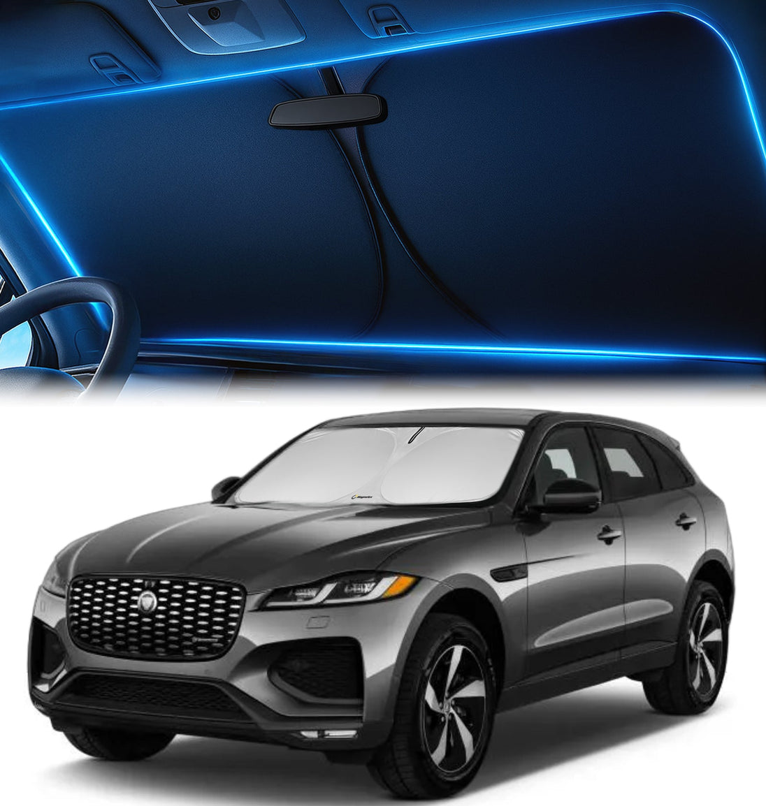 Custom-Fit Windshield Sunshade for Jaguar F-PACE 2016-2026
