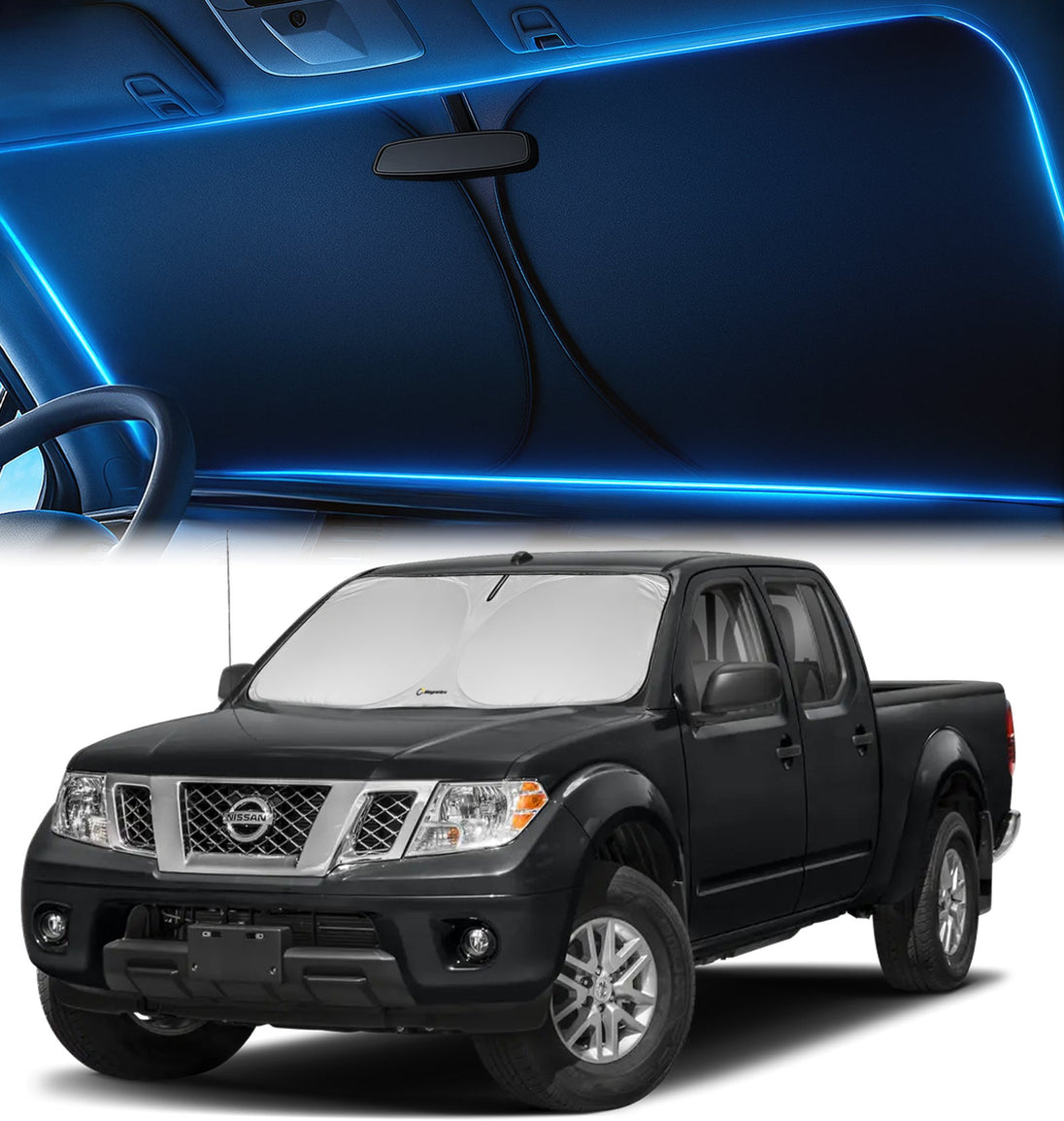 Custom-Fit Windshield Sunshade for Nissan Frontier 2006-2021