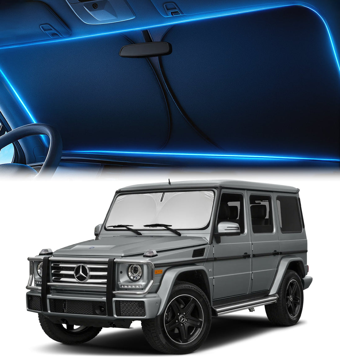 Custom-Fit Windshield Sunshade for Mercedes G-Class 1990-2018
