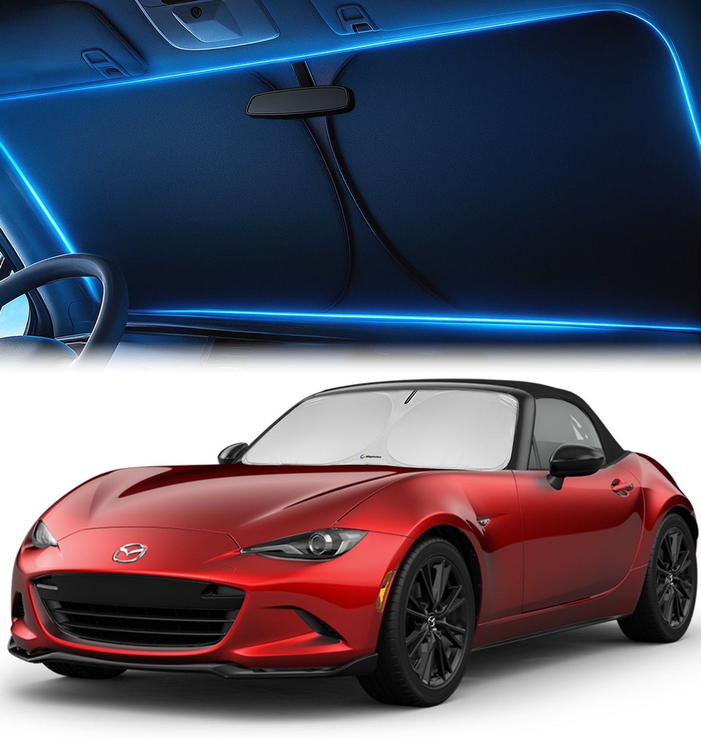 Custom-Fit Windshield Sunshade for Mazda MX-5 Miata 2016-2025