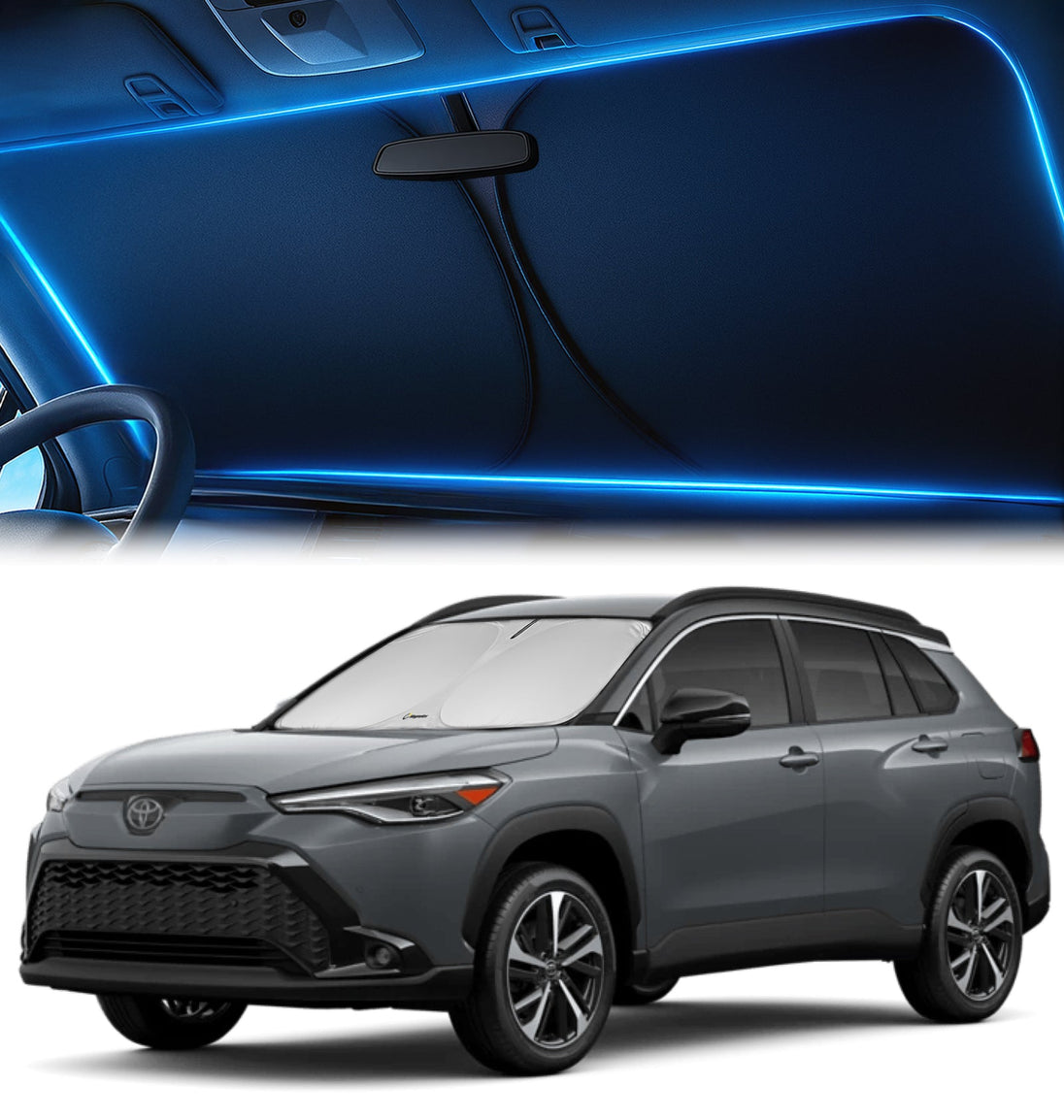 Custom-Fit Windshield Sunshade for Toyota Corolla Cross 2022-2026