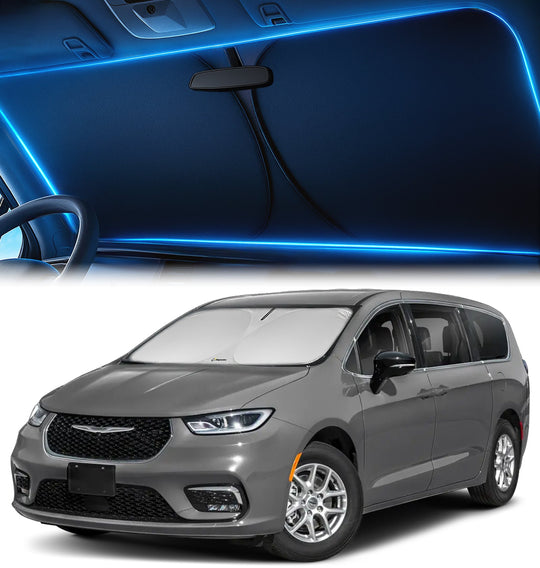 Custom-Fit Windshield Sunshade for Chrysler Pacifica Minivan 2017-2026