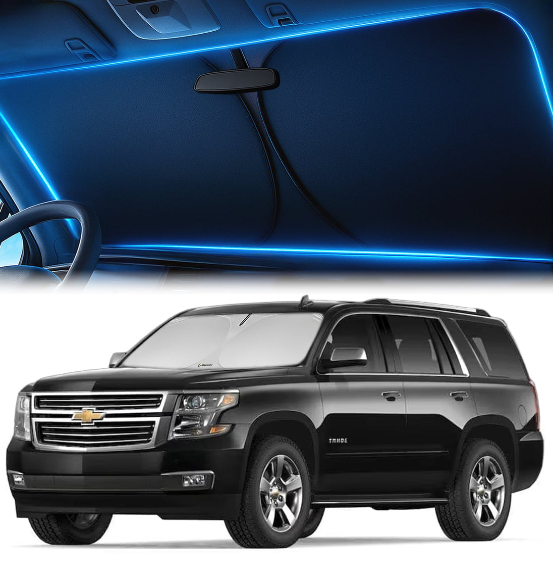 Custom-Fit Windshield Sunshade for Chevrolet Tahoe 2015-2026