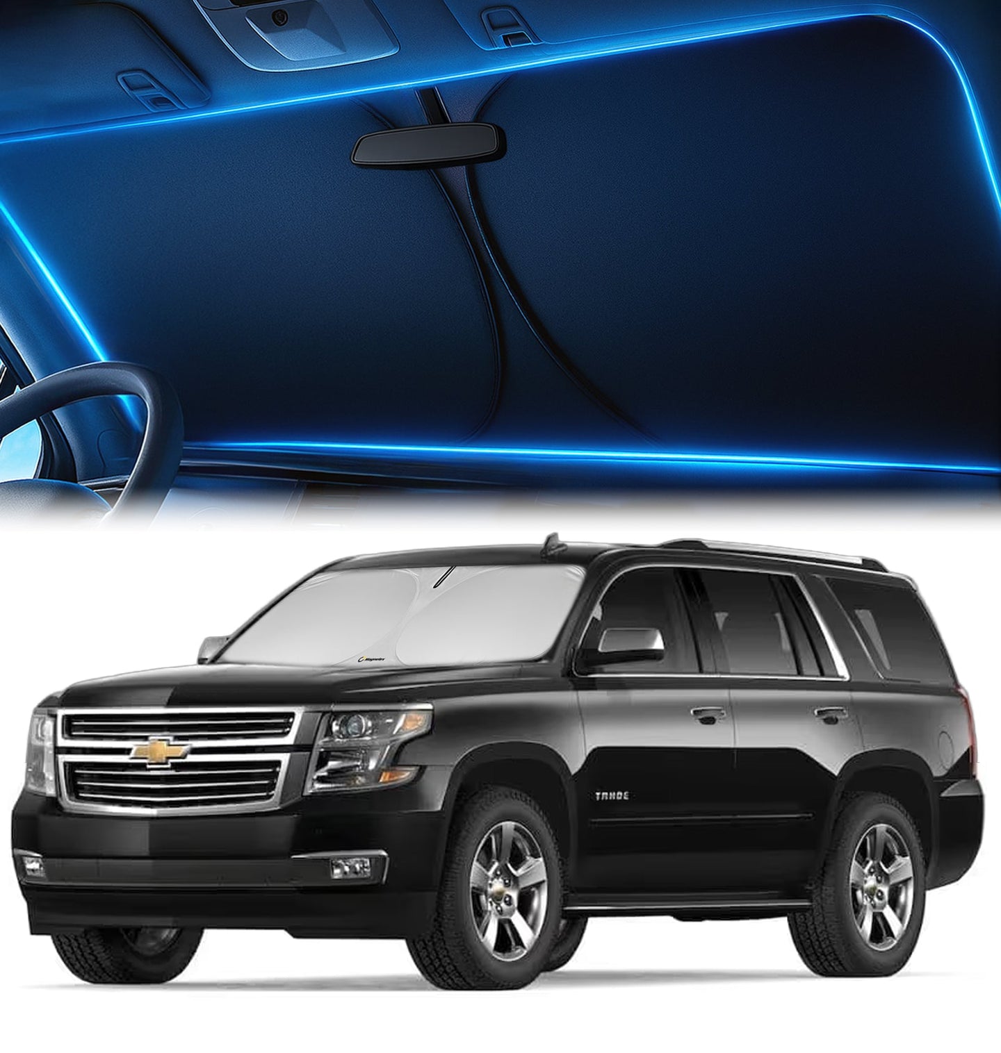 Custom-Fit Windshield Sunshade for Chevrolet Tahoe 2015-2026