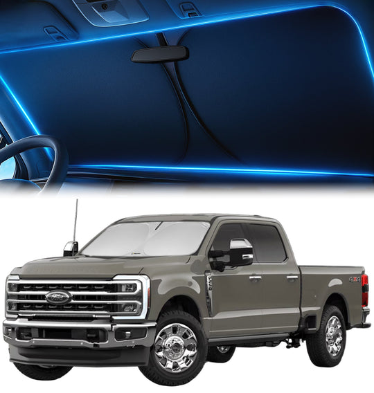 Custom-Fit Windshield Sunshade for Ford F-250, F-350 2017-2026