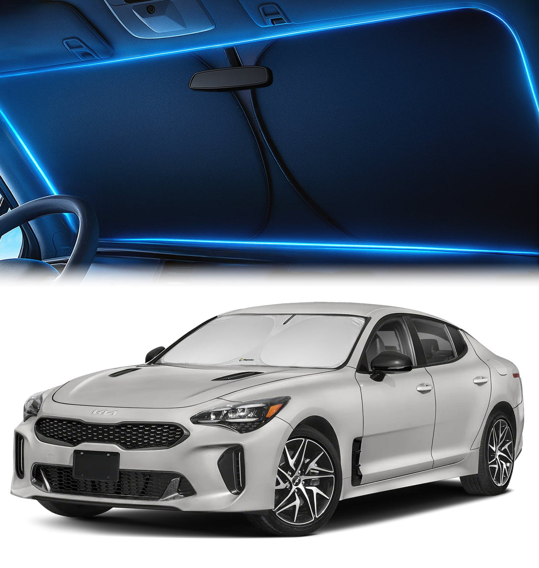 Custom-Fit Windshield Sunshade for Kia Stinger 2018-2023