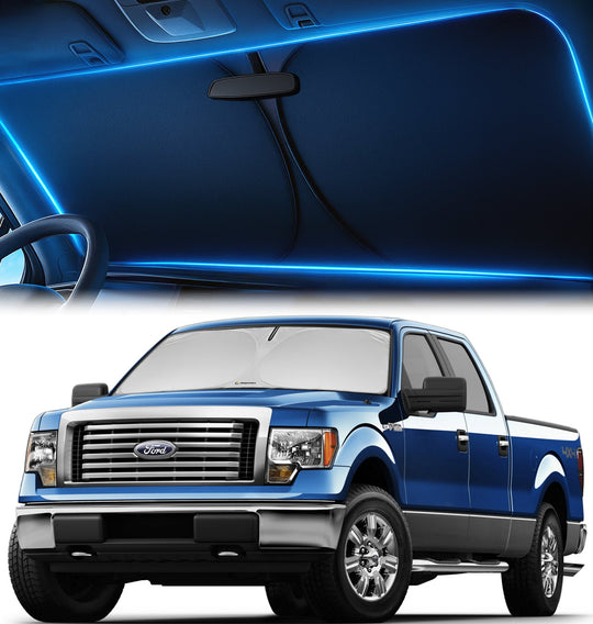 Custom-Fit Windshield Sunshade for Ford F-150, F-250, F-350 2008-2016