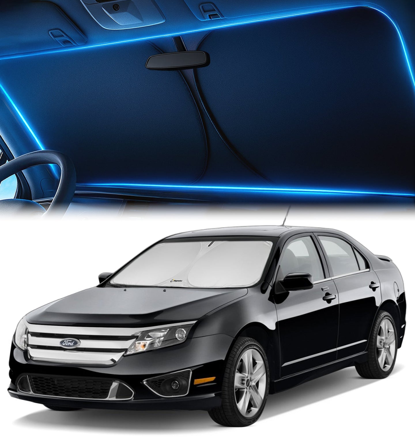Custom-Fit Windshield Sunshade for Ford Fusion 2006-2012