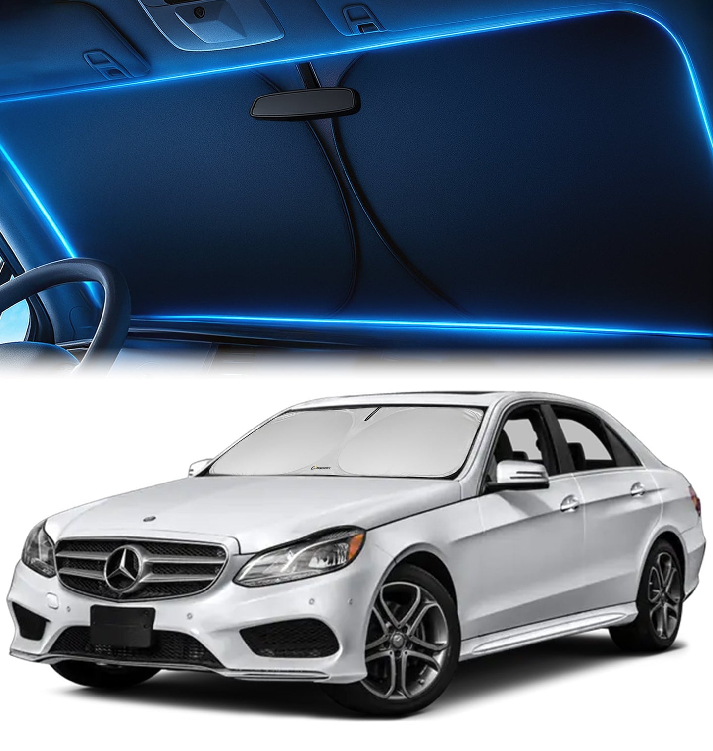 Custom-Fit Windshield Sunshade for Mercedes E-Class 2010-2016