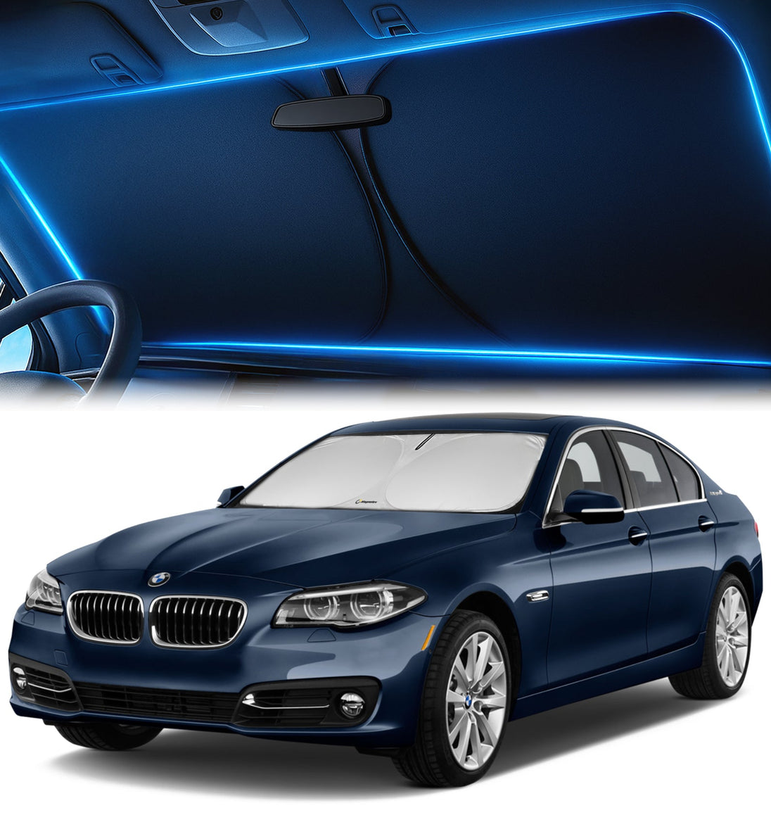 Custom-Fit Windshield Sunshade for BMW 5-Series 2011-2016