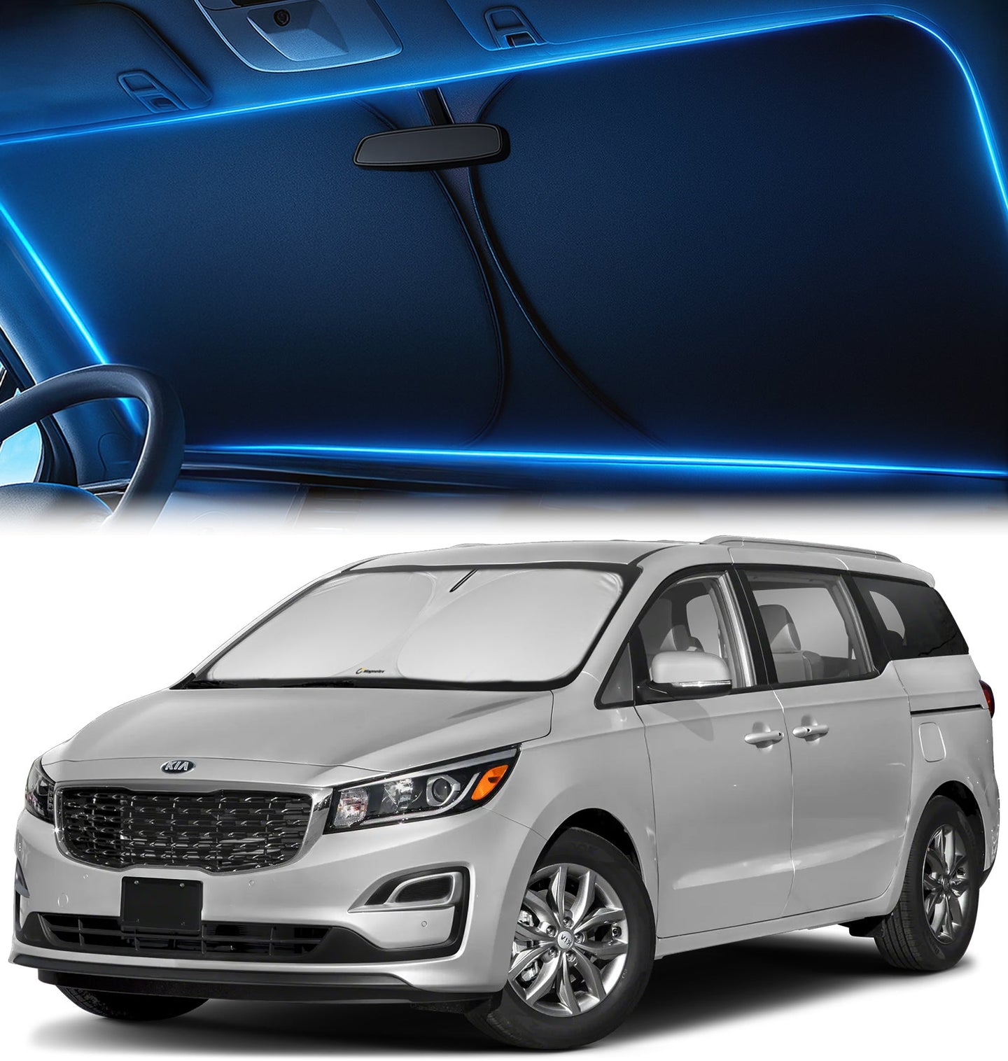 Custom-Fit Windshield Sunshade for Kia Sedona 2015-2021