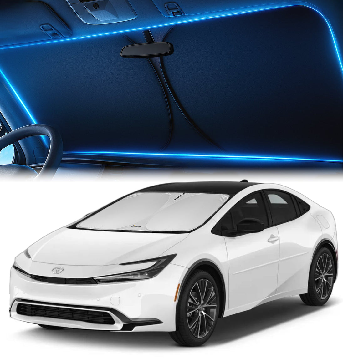 Custom-Fit Windshield Sunshade for Toyota Prius 2023-2026