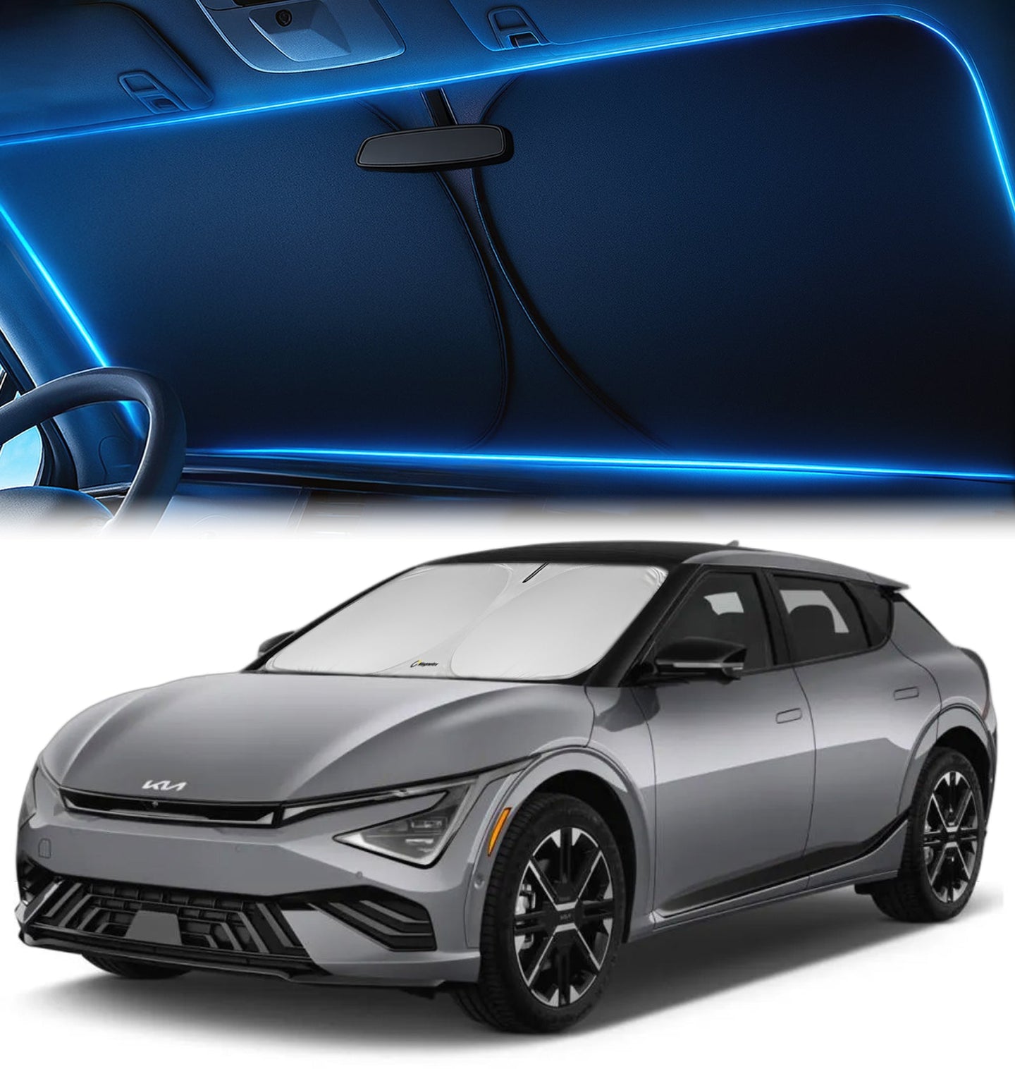Custom-Fit Windshield Sunshade for Kia EV6 2022-2026