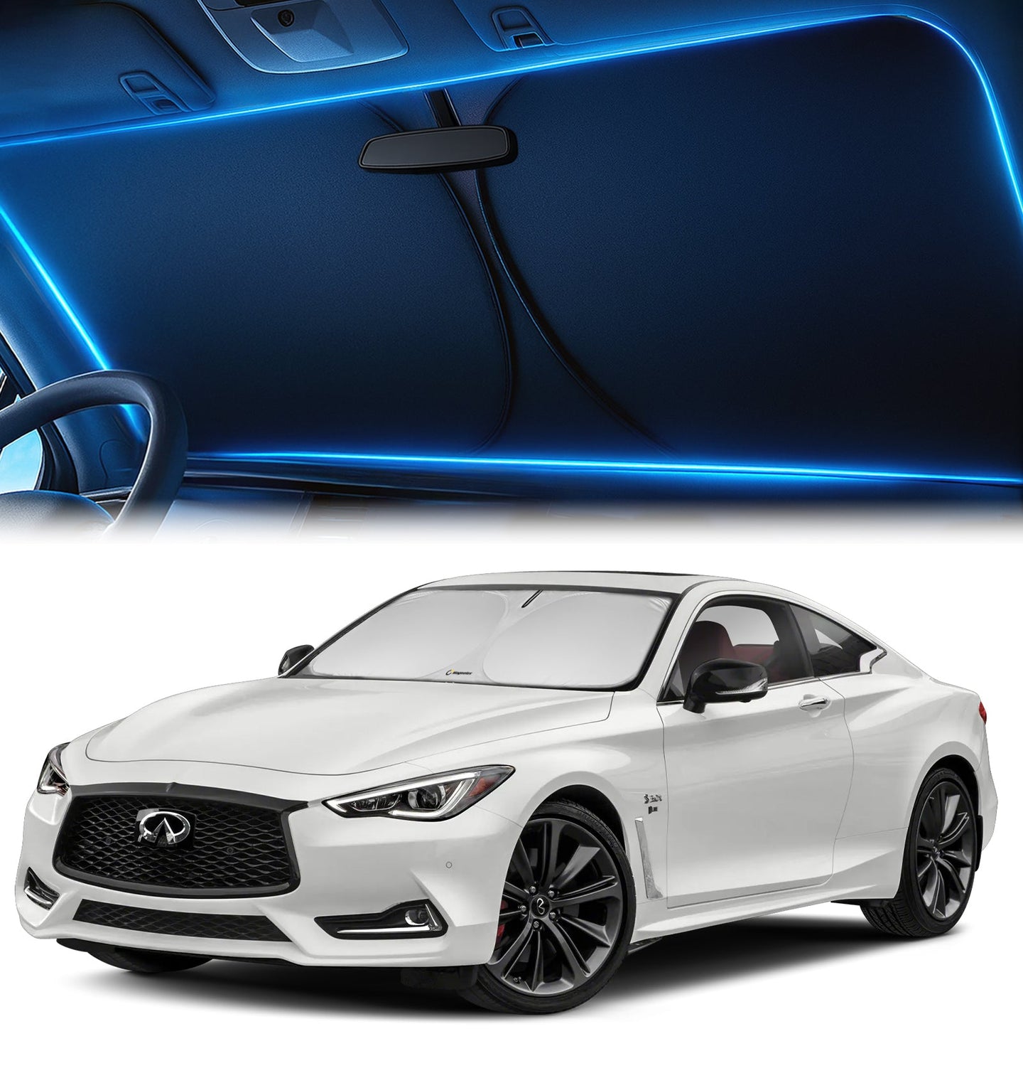 Custom-Fit Windshield Sunshade for Infiniti Q60 2017-2022
