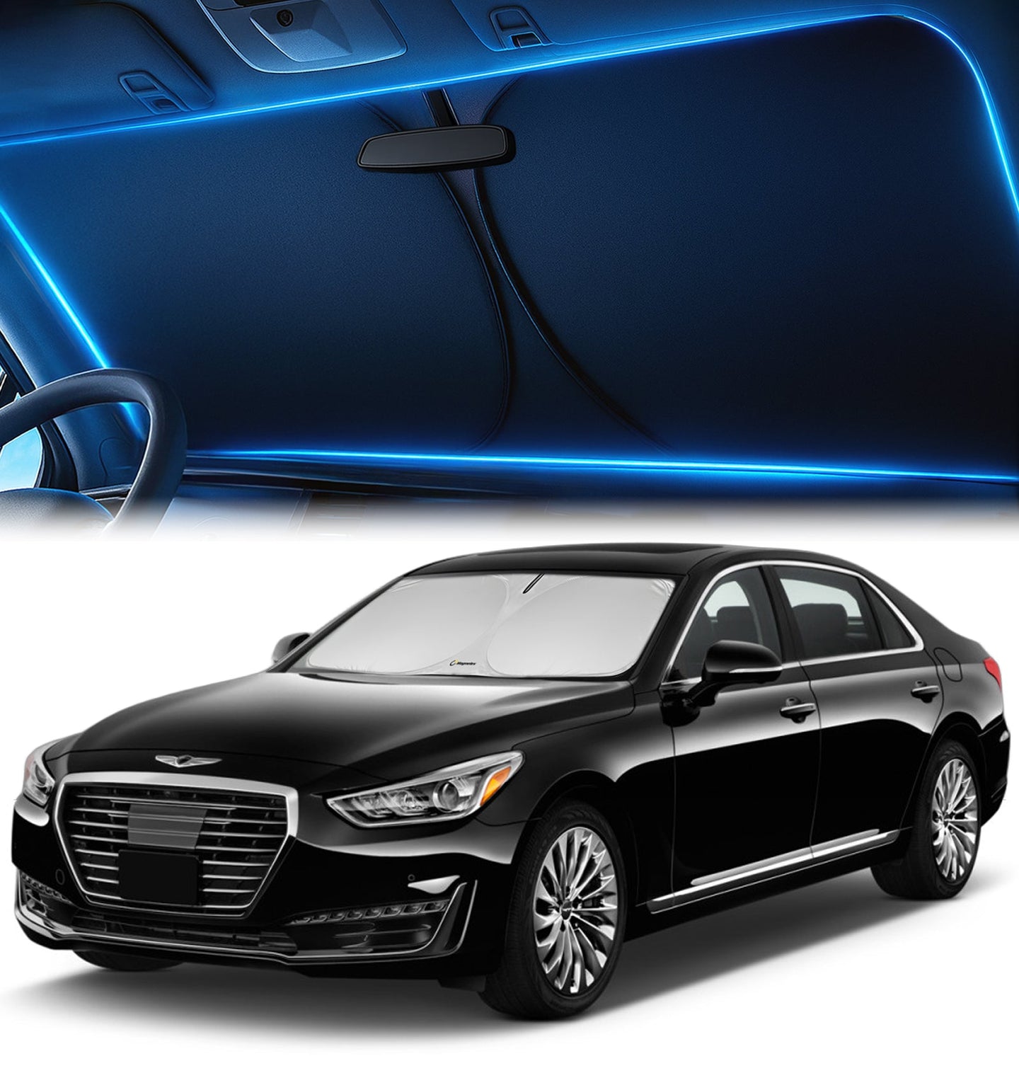 Custom-Fit Windshield Sunshade for Genesis G90 2017-2022