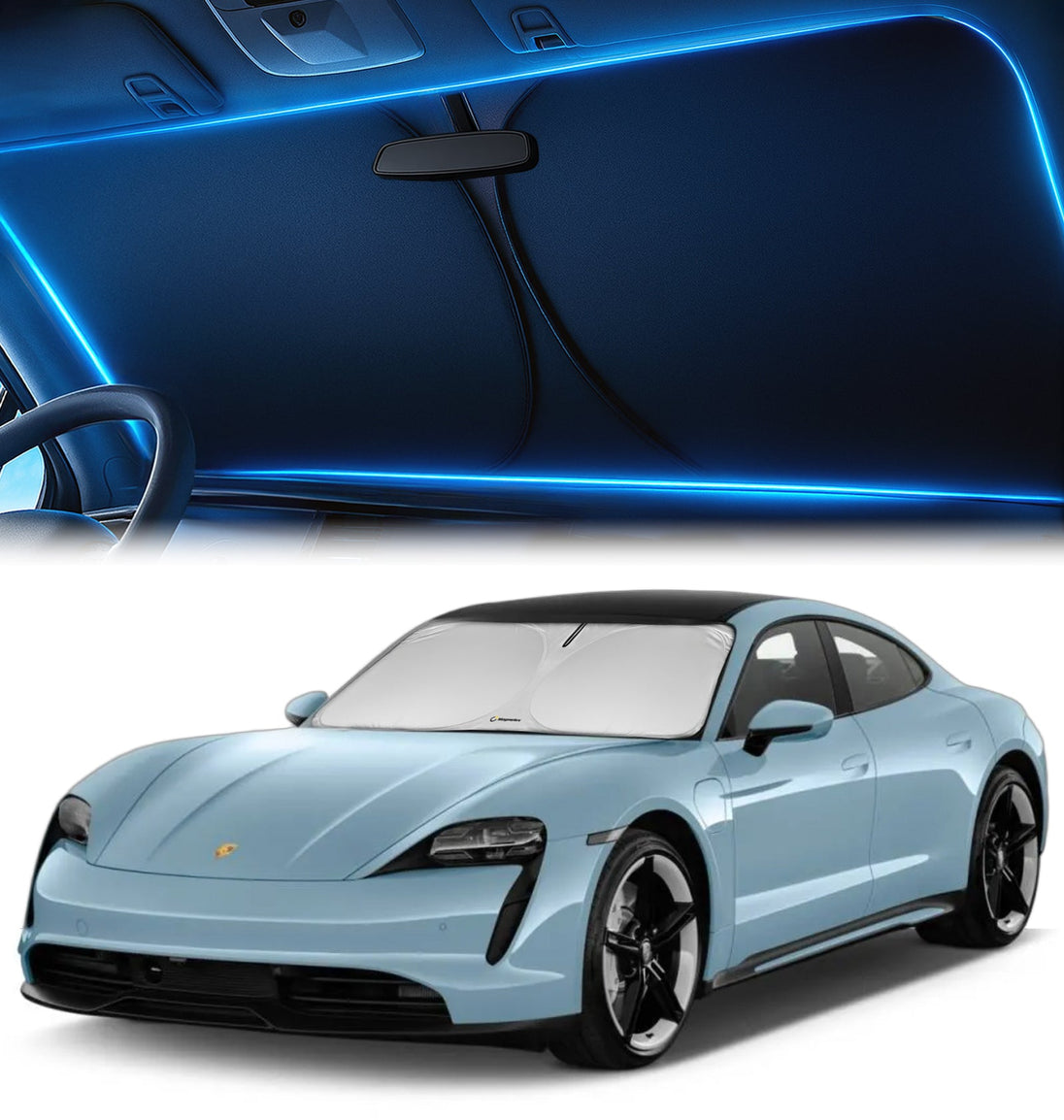 Custom-Fit Windshield Sunshade for Porsche Taycan 2020-2026