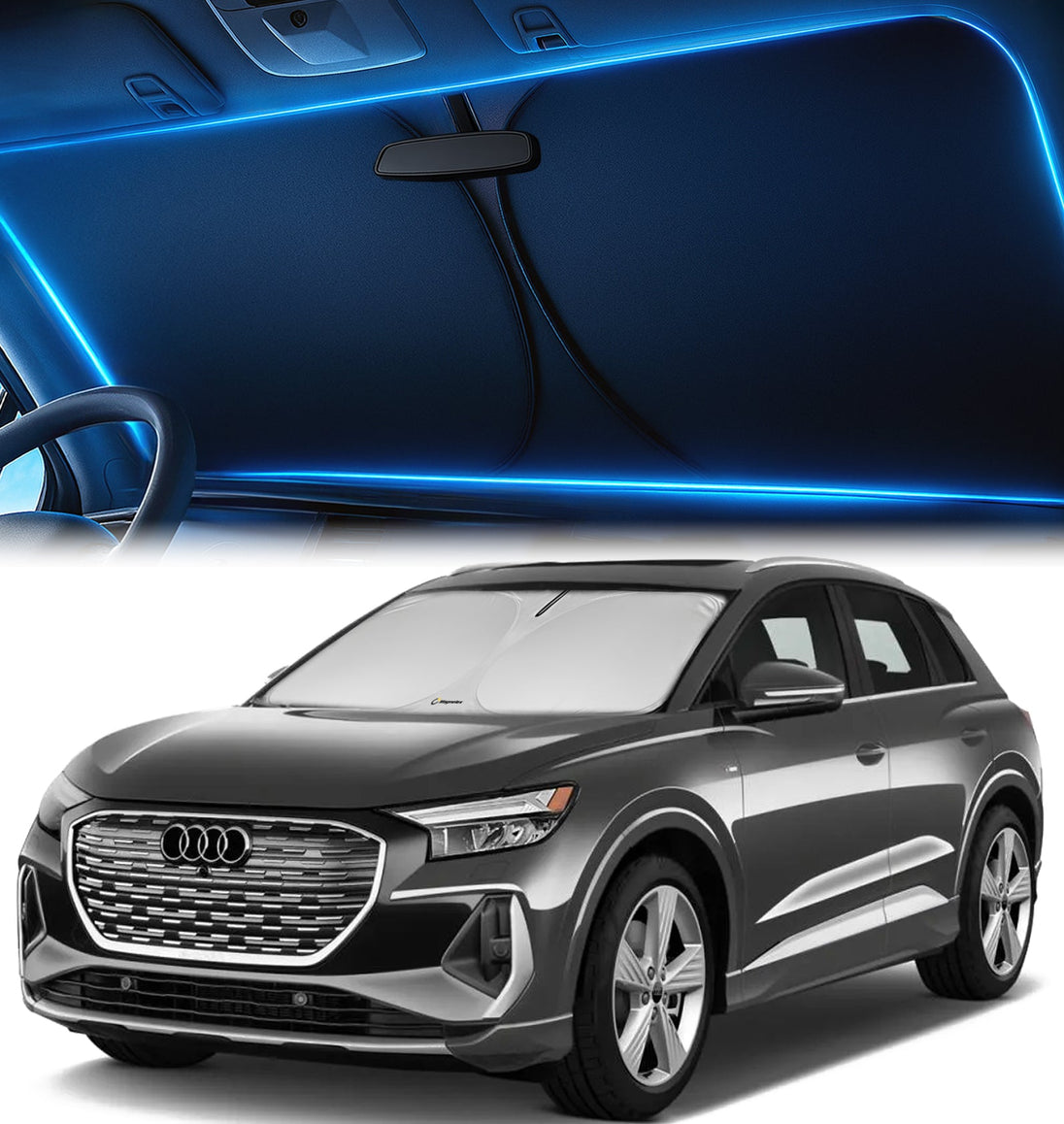 Custom-Fit Windshield Sunshade for Audi Q4 e-tron 2022-2026