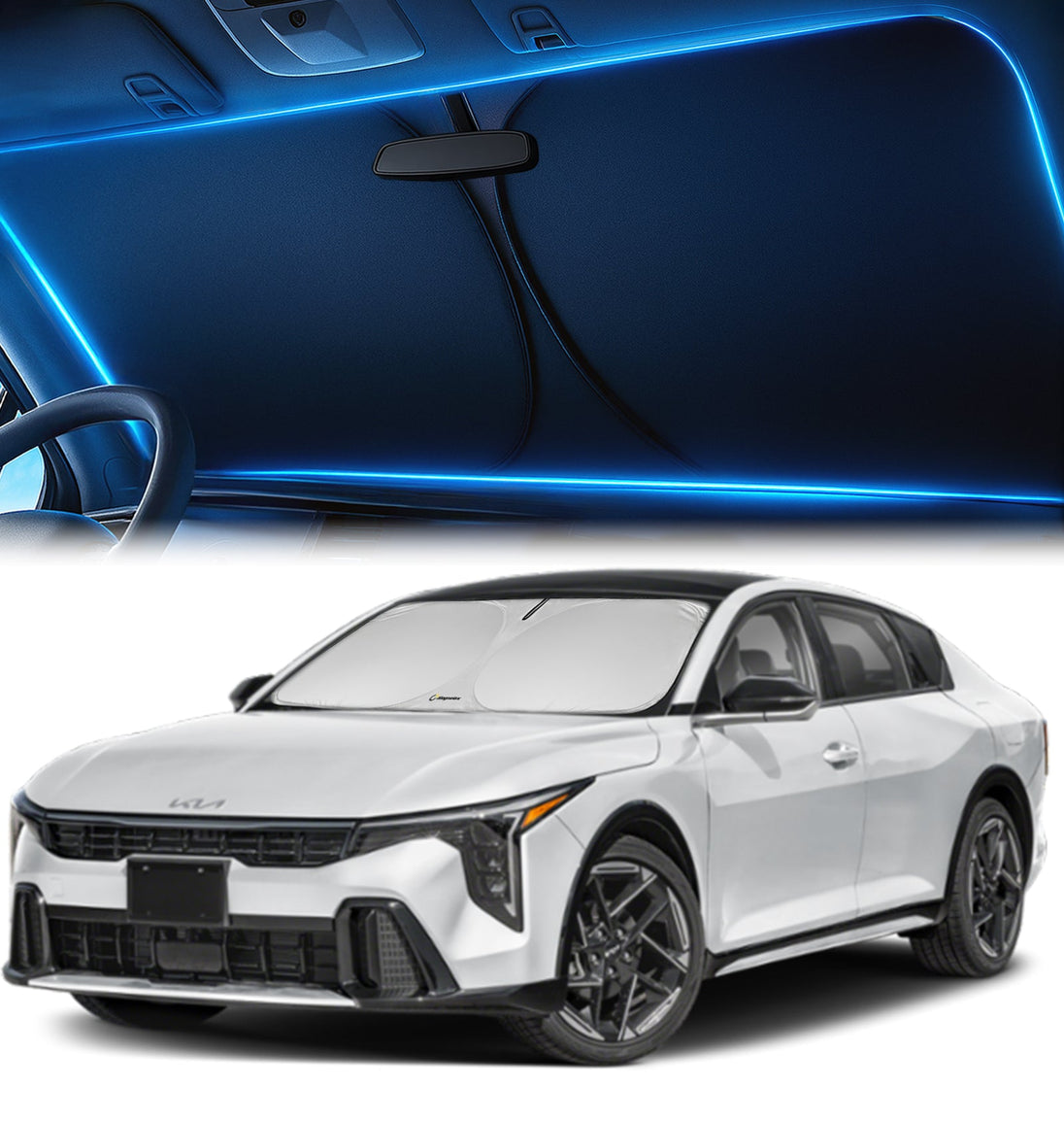 Custom-Fit Windshield Sunshade for Kia K4 2025-2026